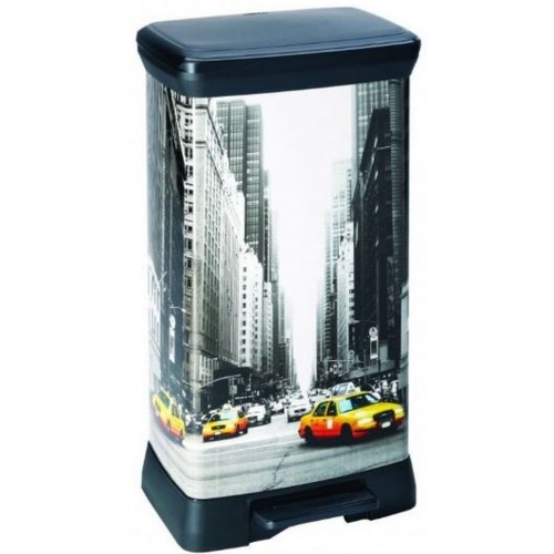 CURVER DECO BIN 50L Kosz na śmieci 39 x 29 x 73 cm New York 02162-C29