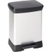 CURVER DECO BIN DUO 18L+10L Kosz do segregacji śmieci z pedałem srebrny 02165-582