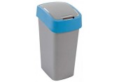 CURVER FLIP BIN 45L Kosz na śmieci 65,3 x 29,4 x 37,6 cm srebrny/niebieski 02172-734