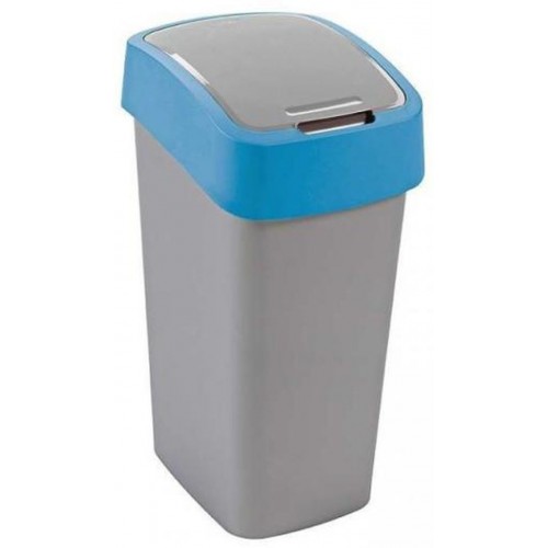 CURVER FLIP BIN 45L Kosz na śmieci 65,3 x 29,4 x 37,6 cm srebrny/niebieski 02172-734