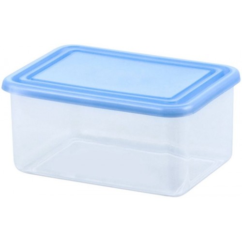 CURVER 0,4L Pudełko na żywność, 12,5 x 9 x 6 cm, przezroczysty/niebieski 03870-084