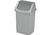 CURVER CLICK IT 25L Kosz na śmieci 32,5 x 26,5 x 50,5 cm srebrny/antracyt 04044-877