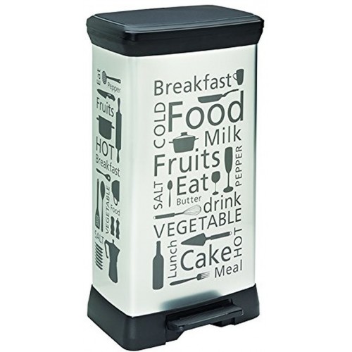 CURVER DECOBIN 50L KITCHEN Kosz na śmieci 39x29x73cm srebrny 02180-K07