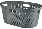 CURVER INFINITY DOTS 39L Kosz na czyste pranie 59 x 38 x 27 cm, ciemnoszary 04755-G43