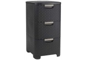 CURVER STYLE 3x14L Regał z szufladami 33 x 38 x 59,5 cm brązowy 06604-210