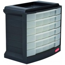 CURVER Organizer 6 szufladek 27x29x17cm szary 07752-498