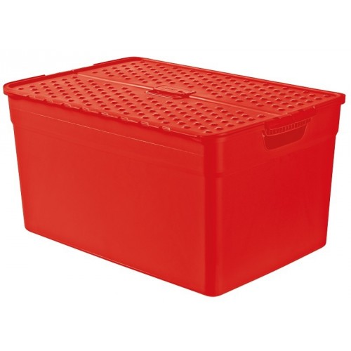 CURVER Pojemnik do przechowywania PIXXEL, 49,8x26x33,2cm, 30l, czerwony 03565-416 CURVER Pojemnik do przechowywania PIXXEL, 49,8x26x33,2cm, 30l, czerwony 03565-416