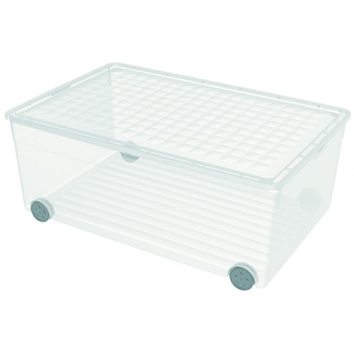 CURVER Pojemnik na kółkach z pokrywą 45 l transparentny 03009-001 CURVER Pojemnik na kółkach z pokrywą 45 l transparentny 03009-001