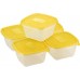 CURVER TAKE AWAY Zestaw pojemników 18 x 16 x 15 cm, 1,1 l, 5 szt żółty 00475-175