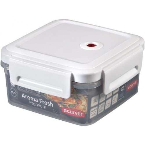 CURVER Pojemnik na żywność AromaFresh Premium, 15 x 15 x 8,1cm, 1,1l, 00375-540 CURVER Pojemnik na żywność AromaFresh Premium, 15 x 15 x 8,1cm, 1,1l, 00375-540
