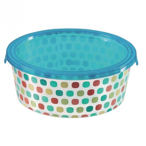 CURVER DECO CHEF Pojemnik na żywność, 17,8 x 7 cm, 1,2 l, kolorowe kropki 00725-S45 CURVER DECO CHEF Pojemnik na żywność, 17,8 x 7 cm, 1,2 l, kolorowe kropki 00725-S45