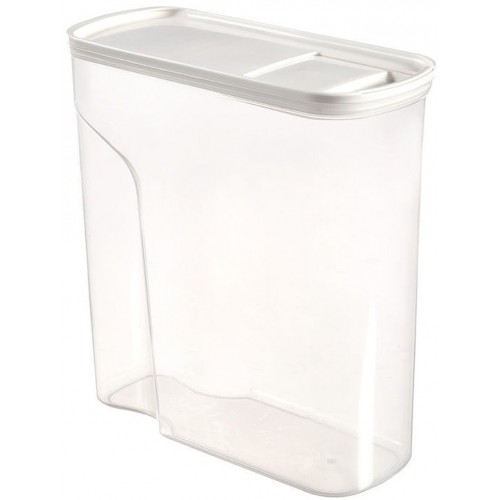 CURVER Pojemnik na żywność, 19,3 x 8,7 x 20,6 cm, 2 l, przezroczysty/biały 04346-129