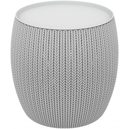 KETER KNIT Stolik ze schowkiem, 40,6 x 40,6 x 41,4 cm, szary 17203083
