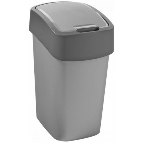 CURVER FLIP BIN 10L Kosz na śmieci 35 x 18,9 x 23,5 cm srebrny/szary 02170-686