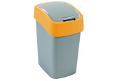 CURVER FLIP BIN 10L Kosz na śmieci 35 x 18,9 x 23,5 cm srebrny/pomarańczowy 02170-535