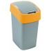 CURVER FLIP BIN 10L Kosz na śmieci 35 x 18,9 x 23,5 cm srebrny/pomarańczowy 02170-535