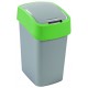 CURVER FLIP BIN 10L Kosz na śmieci 35 x 18,9 x 23,5 cm srebrny/zielony 02170-P80