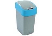 CURVER FLIP BIN 10L Kosz na śmieci 35 x 18,9 x 23,5 cm srebrny/niebieski 02170-734