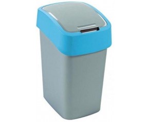 CURVER FLIP BIN 10L Kosz na śmieci 35 x 18,9 x 23,5 cm srebrny/niebieski 02170-734