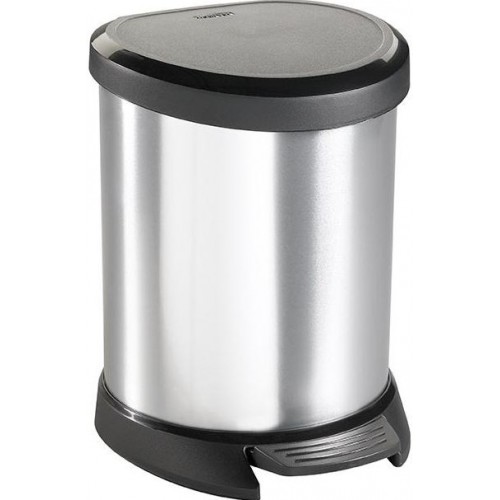 CURVER DECO BIN 5L Kosz na śmieci 24,6 x 27,7 x 21 cm srebrny 02160-599