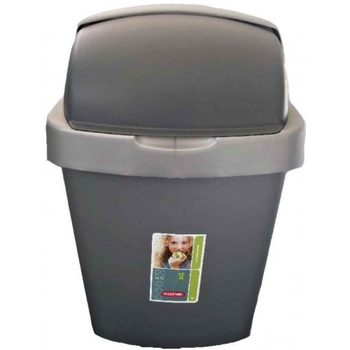 CURVER Kosz na śmieci Roll Top, 34,9 x 29,2 x 56 cm, 25L, Srebrny, 03976-373