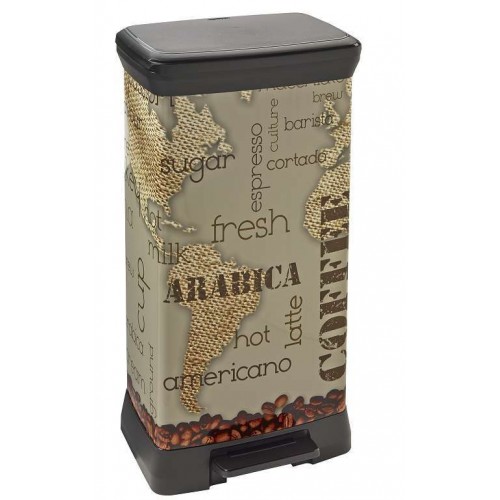 CURVER Kosz na śmieci Decobin Coffe, 39 x 29 x 73 cm, 50 l, 02162-C29