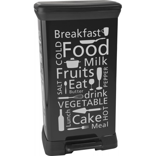 CURVER DECOBIN 50L KITCHEN Kosz na śmieci 39x29x73cm czarny 02162-K03
