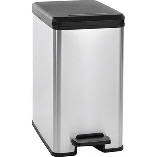 CURVER Kosz na odpady Slim Bin z pedałem 25 L srebrny 02339-582