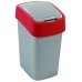 CURVER FLIP BIN 10L Kosz na śmieci 35 x 18,9 x 23,5 cm srebrny/czerwony 02170-547