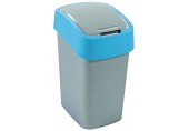 CURVER FLIP BIN 25L Kosz na śmieci 47 x 26 x 34 cm srebrny/niebieski 02171-734