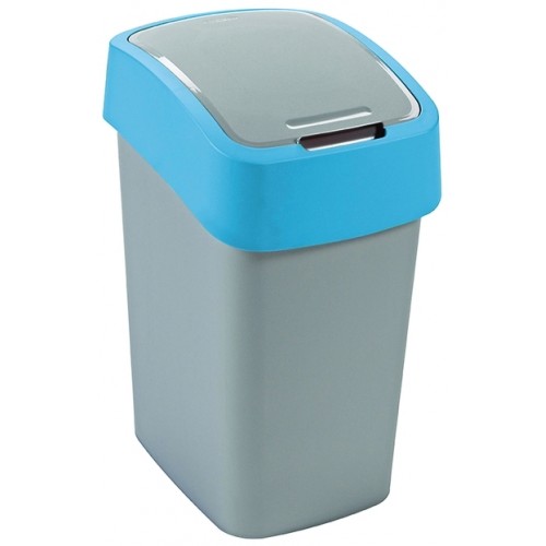 CURVER FLIP BIN 25L Kosz na śmieci 47 x 26 x 34 cm srebrny/niebieski 02171-734