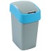 CURVER FLIP BIN 25L Kosz na śmieci 47 x 26 x 34 cm srebrny/niebieski 02171-734