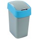 CURVER FLIP BIN 25L Kosz na śmieci 47 x 26 x 34 cm srebrny/niebieski 02171-734