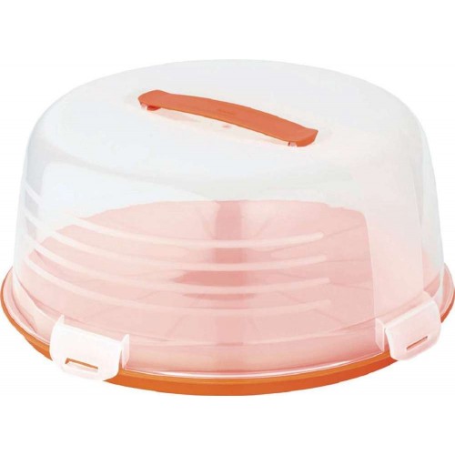 CURVER Pojemnik na ciasto okrągły 34,7 x 15,2 cm pomarańczowy 00416-286