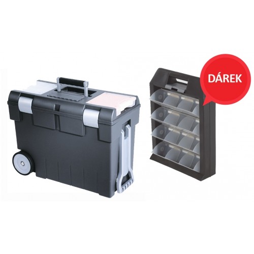 CURVER Skrzynka narzędziowa na kółkach + zadarmo organizer 02918+07767