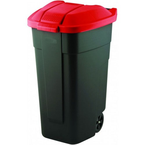 CURVER 110L Pojemnik na odpady, 8 x 52 x 58 cm, czarny/czerwony 17183336