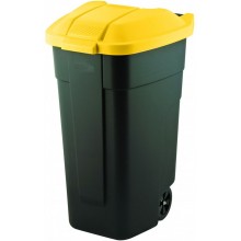 CURVER 110L Pojemnik na odpady, 88 x 52 x 58 cm, czarny/żółty 12900-224