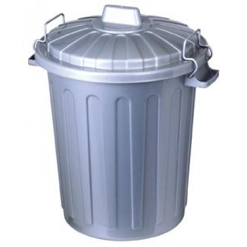 CURVER Pojemnik na odpady CHARLIE, 43 x 57 cm, 46L, srebrny, 04126-108