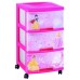CURVER Regał z szufladami 3x20l Princess transparentny/różowy 06772-P01