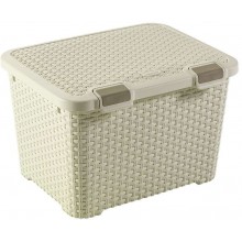 CURVER STYLE 43L Pojemnik z pokrywą 49,5 x 39,7 x 33 cm kremowy 00711-885