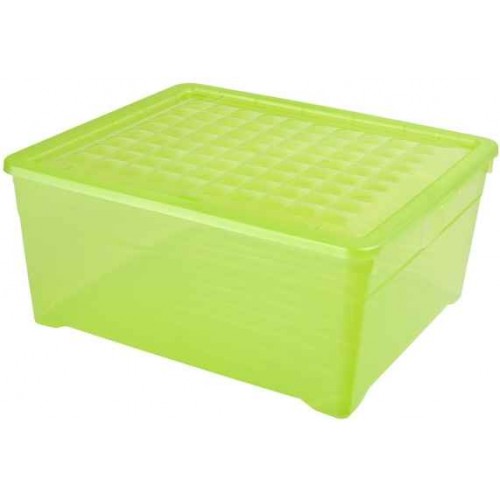 CURVER Zestaw 3 sztuk pojemników, 25 x 39 x 33,5 cm, 18,5l, przezroczys zielony, 08938-512