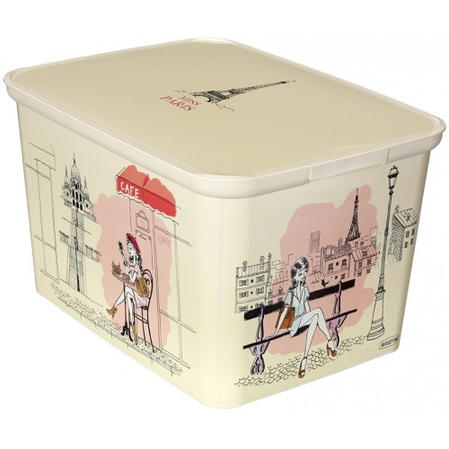 CURVER Pojemnik Deco's Stockholm AMSTERDAM L Miss Paris, 40 x 30 x 24 cm, 04730-M33