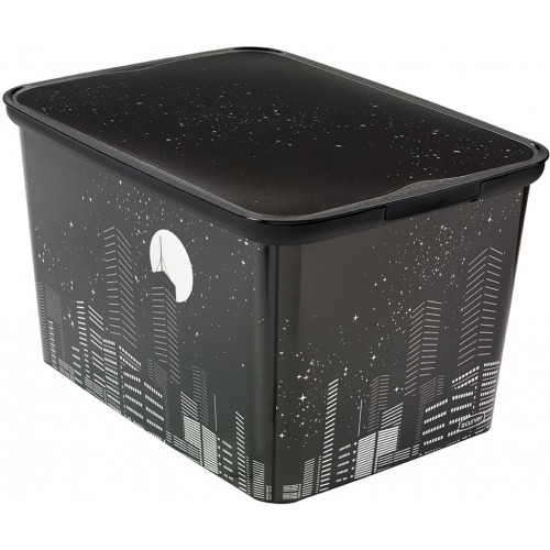 CURVER Pojemnik AMSTERDAM S Skyline, 40 x 30 x 24 cm, czarny, 04730-S28