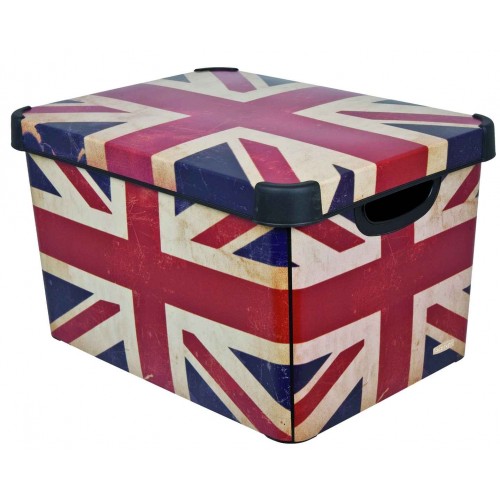 CURVER Pojemnik Deco'S Stockholm L British flag, 39,5 x 29,5 x 24 cm, 04711-D99