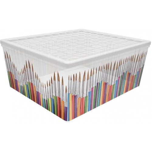 CURVER Pojemnik pędzle, 17 x 40 x 34 cm, 18,5 L, przezroczysty, 03002-C33