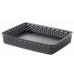 CURVER Koszyk na pieczywo RATTAN Y STYLE A4, 6 x 26,2 x 35,8 cm, czarny, 00095-101