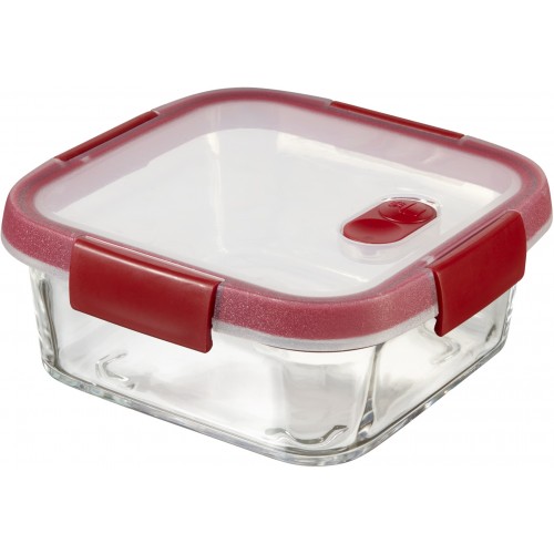 CURVER SMART COOK 0,7L Pojemnik szklany 15 x 15 x 7 cm transparentny/czerwony 00115-472 CURVER SMART COOK 0,7L Pojemnik szklany 15 x 15 x 7 cm transparentny/czerwony 00115-472