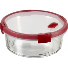 CURVER SMART COOK 1,2L Pojemnik okrągły szklany 20 x 11 c transparentny/czerwony 00116-472