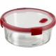 CURVER SMART COOK 1,2L Pojemnik okrągły szklany 20 x 11 c transparentny/czerwony 00116-472