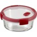 CURVER SMART COOK 0,6L Pojemnik okrągły szklany 16 x 7 cm transparentny/czerwony 00117-472